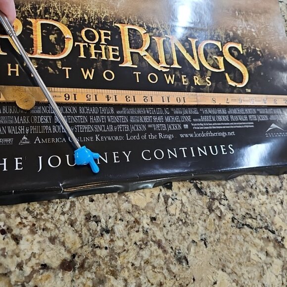 LORD OF THE RINGS THE TWO TOWERS MOVIE POSTER Rare Original DS 27x40 Has Rip - Picture 7 of 8